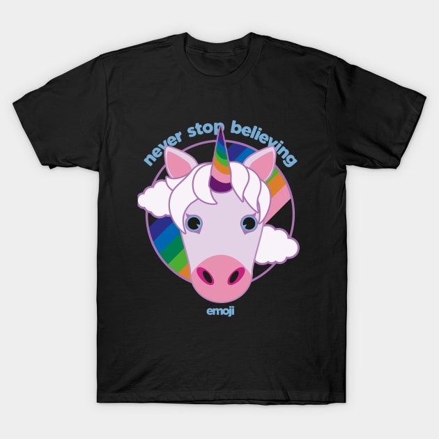 Emoji - Rainbow Unicorn T-Shirt by Tee Cult